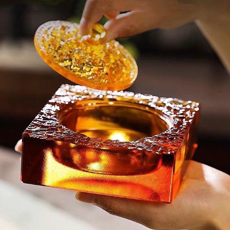 Ancient Style Handcrafted Crystal Glass Incense Burner